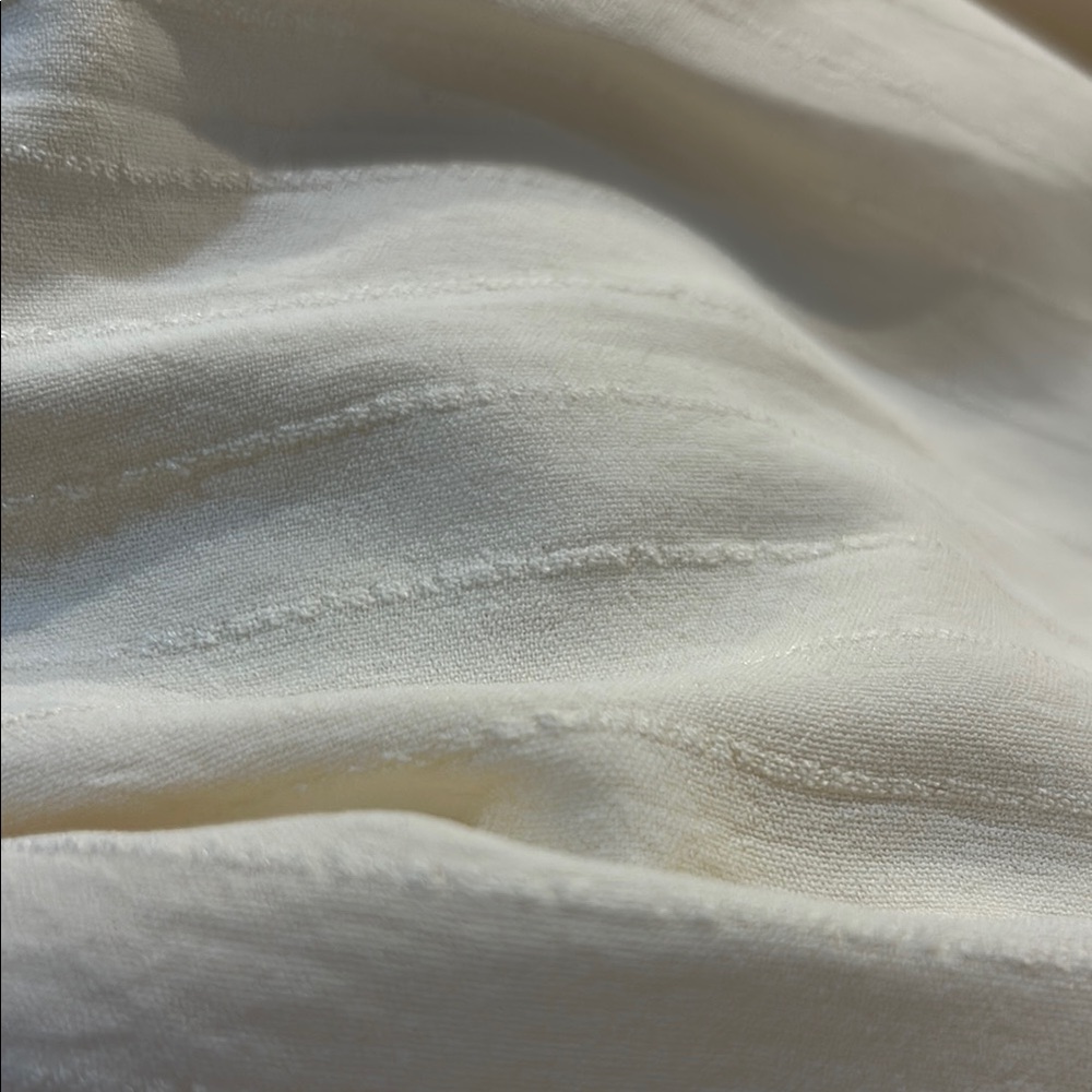 NWT Lulus Composed Persona Cream Textured Pleated High-Rise Wide-Leg Pants, M - Picture 5 of 5